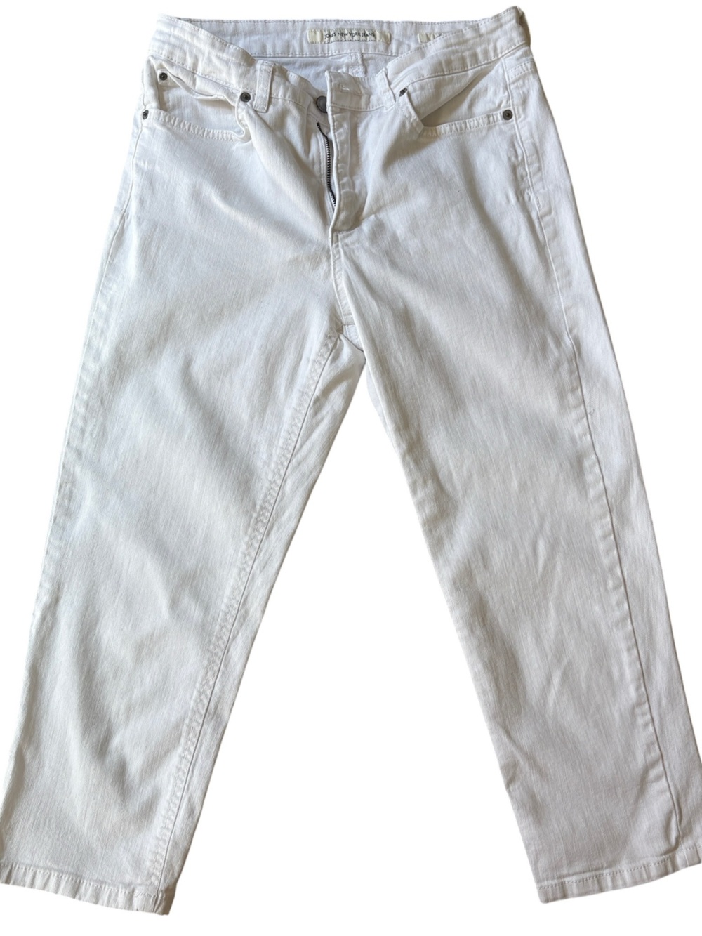 Jones New York Soho Crop White Jeans Cropped Pants Size 10